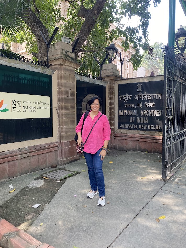 Dr. Richa Mishra at the National Archives of India